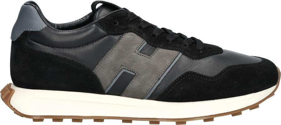 HOGAN Lage Sneakers Heren H601 Allacciato H Patch Maat: 42 5 Materiaal: Suède Kleur: Zwart - Foto 2