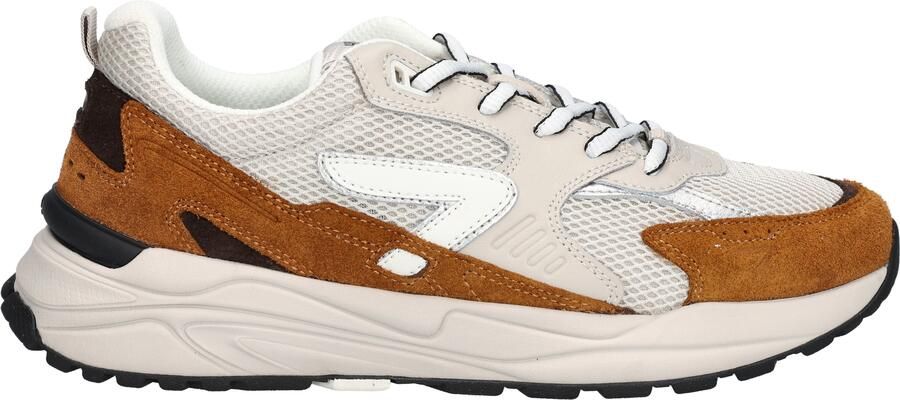 Hub Footwear Grid Men Light Bone Cognac