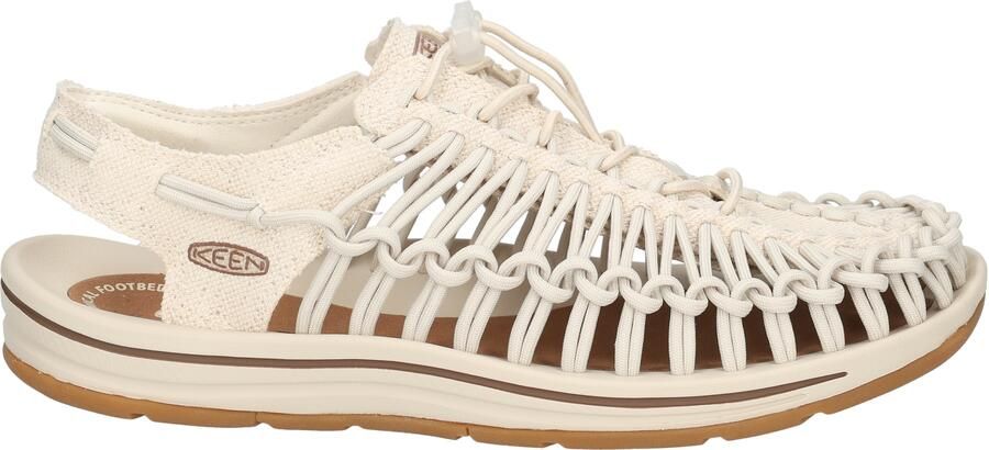 Keen Footwear Uneek Canvas Open Air Sneaker Men Natural Birch