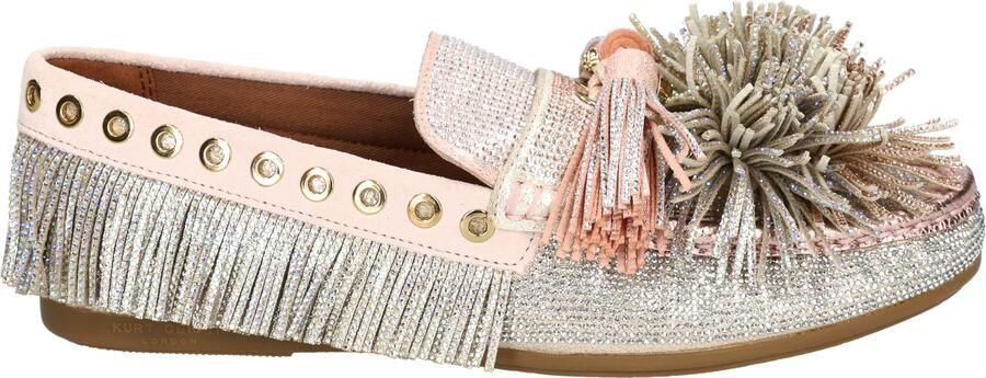 Kurt Geiger PomPom Moccasin Metal Combi