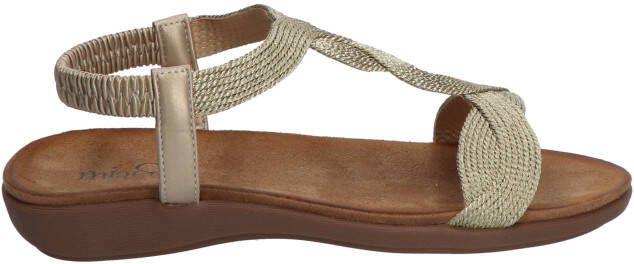 Mia&Jo Rosana Champagne Raffia Sandalen