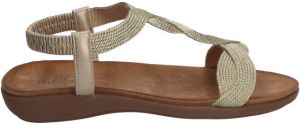 Mia&Jo Rosana Champagne Raffia Sandalen