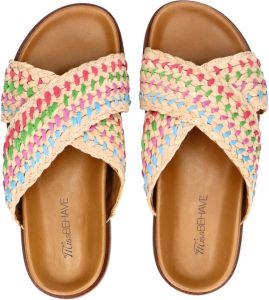 Miss behave Rinoa Flue Pink Multi Raffia Muilen