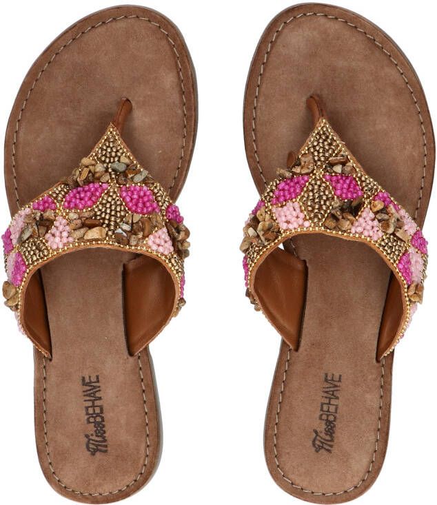 Miss behave Triona Tan Multi Color Slippers