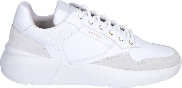 Nubikk Roque Road Wave Women White Lizzard Lage sneakers