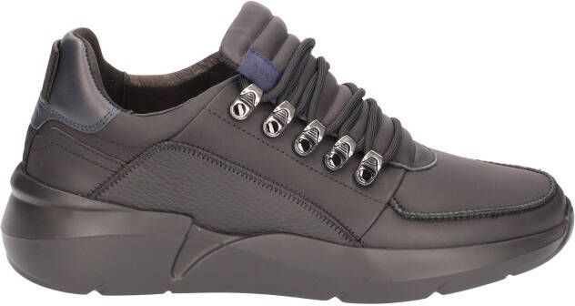 Nubikk Roque Roman Men Black Raven Leather Lage sneakers