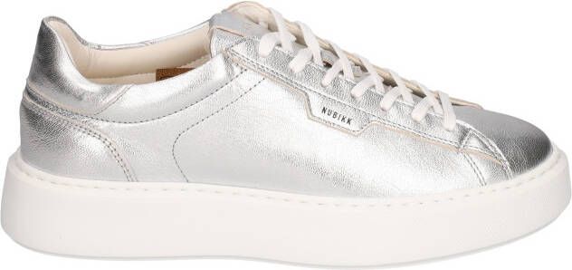 Nubikk Vince Tora Women Silver Metallic Leather Sneakers