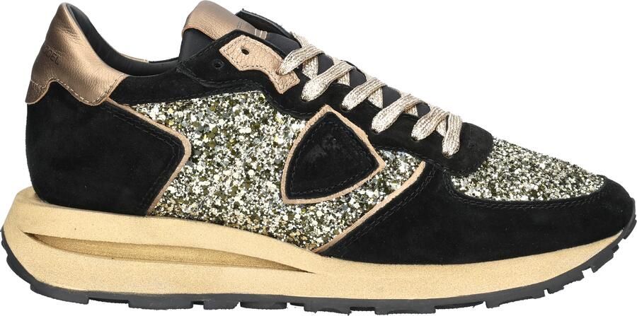 Philippe Model TKLD Tropez Haute GD01 Glitter Daim Noir