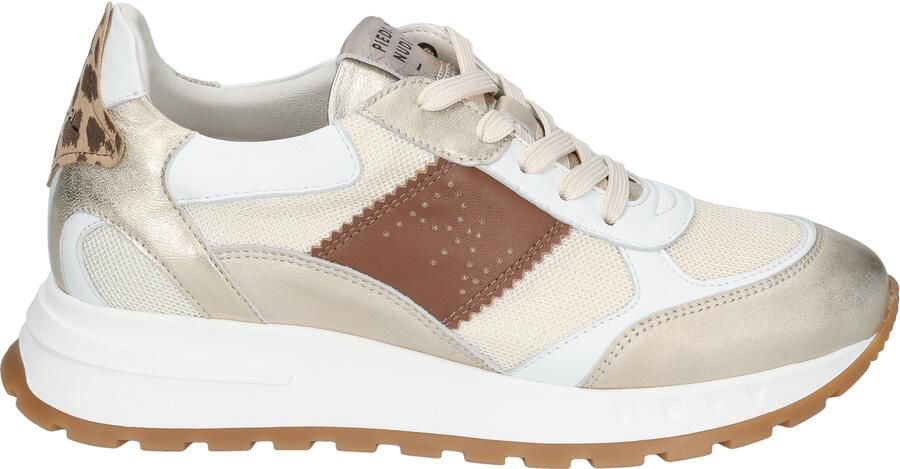 Piedi Nudi Helen 03.01 Gold Leopard Sneakers Wit Goud Leer Dames H Wit Goud - Foto 12