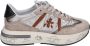 Premiata Elegante en Comfortabele Leren Sneakers Beige Dames - Thumbnail 3