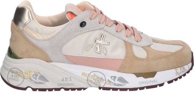 PREMIATA Lage Sneakers Dames Mase-d Maat: 38 Materiaal: Suède Kleur: Taupe - Foto 7