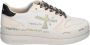 Premiata Low-Top Sneakers Animal Print Laces Ivory Leather And Suede Sneaker in wit - Thumbnail 3
