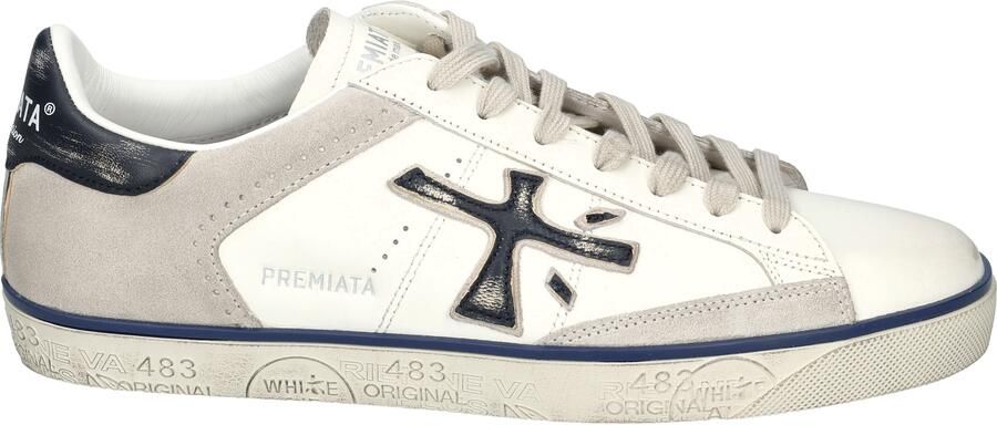 Premiata Steven Men 7285 White Beige