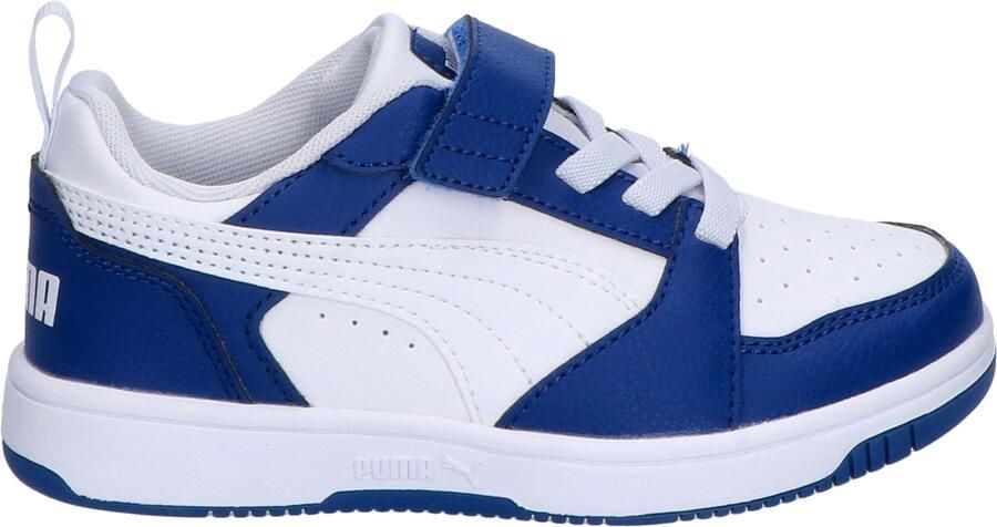 Puma Rebound V6 Low Basket Velcro Royal White