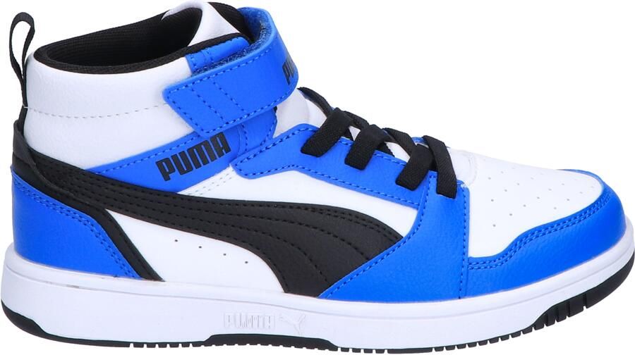 Puma Rebound V6 Mid Velcro White Black Blue