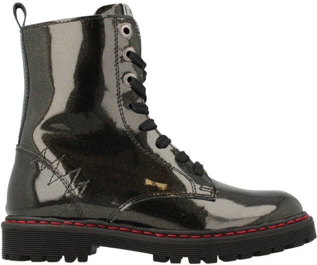 Red-rag 12436 925 Black Patent Veter boots