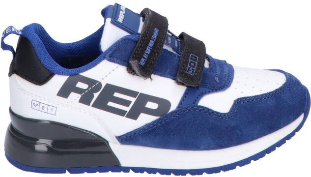 Replay Shoot Kid Royal White Dark Blue Klittenbandschoenen