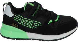 Replay Shoot Lace Up Black Acid Green Lage sneakers