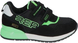 Replay Shoot Velcro Black Acid Green Lage sneakers