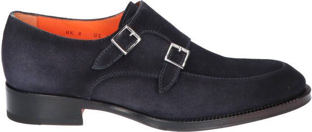 Santoni 18096 Carter Blue Gespschoenen