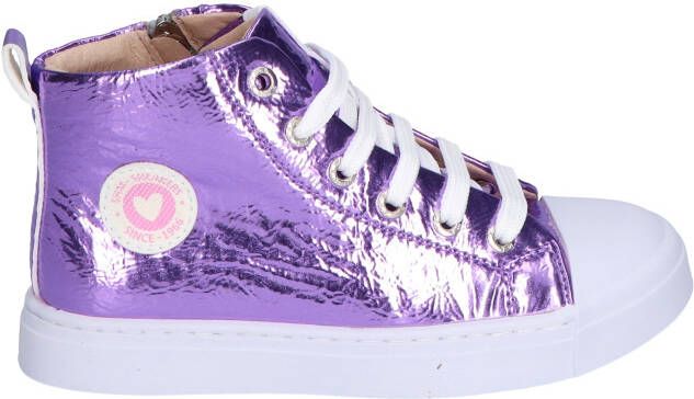 Shoesme SH24S007 Purple Metallic Sneakers hoge-sneakers