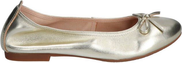 Si Haniya Light Gold Leather Ballerina-s