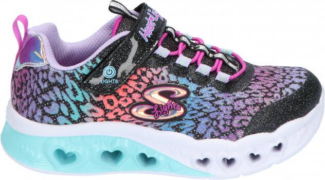 Skechers Flutter Heart Lights Loves Wild Black Multi Lage sneakers