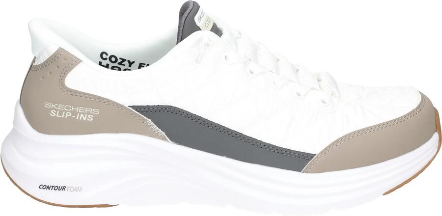 Skechers Slip Ins Contour Foam White Taupe