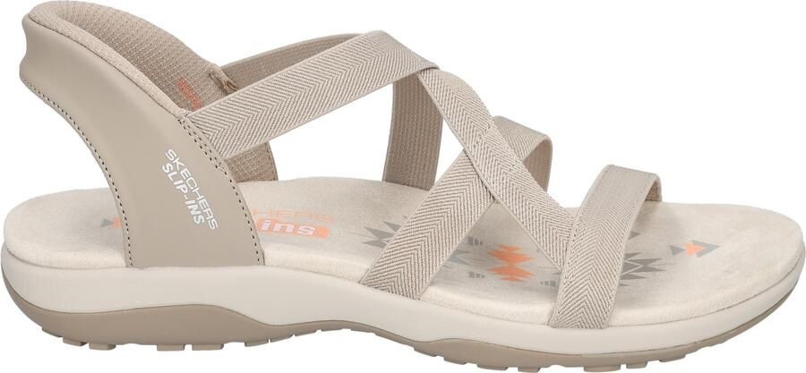 Skechers Slip Ins Reggae Slim Stretch Flex Taupe