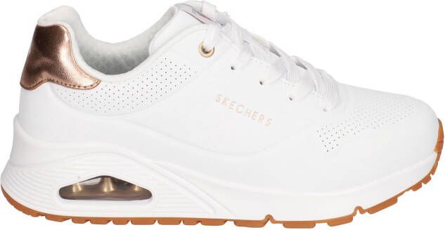 Skechers Uno Gen1 Shimmer Away White Sneakers
