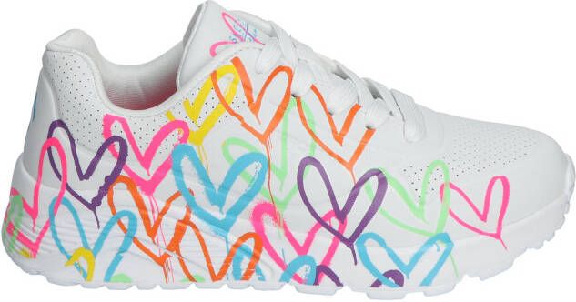 Skechers X JGoldcrown: Uno Lite Spread the Love White Multi Lage sneakers