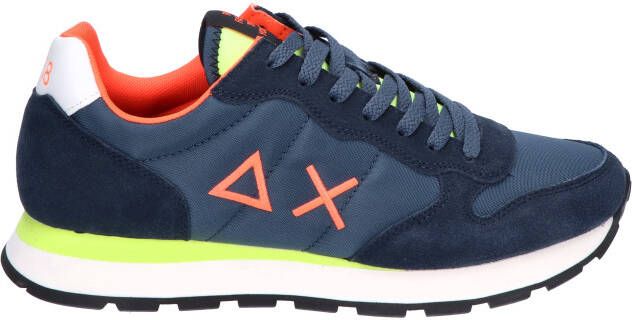 Sun 68 Tom Fluo Navy Blue Lage sneakers