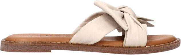 Tango | Audrey 1 b bone white bow slipper cognac sole - Foto 5