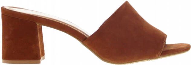 Tango | Brooklynn 1 a cognac nubuck mule covered heel sole - Schoenen.nl