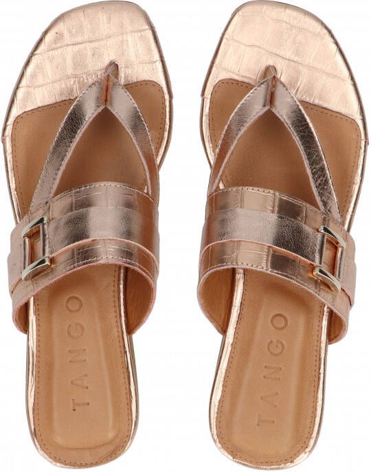 Tango | Madison 4-f rose metallic leather buckle slipper black sole - Foto 2