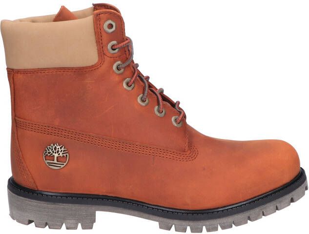 Timberland Premium 6 Inch Waterproof Laced Boot Medium Orange Full Boots