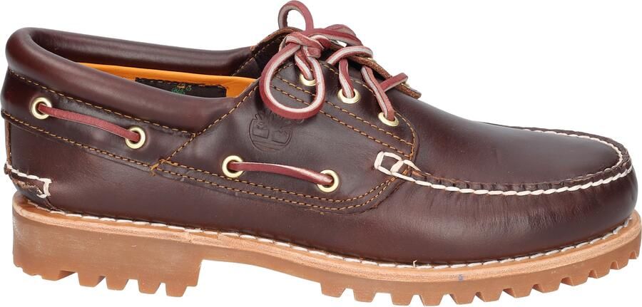 Timberland Authentic 3-Eye Lug Handstitched Boat Shoe Brown