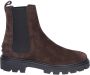 Tod's Bruine Suède Enkellaarzen Elastische Zool - Thumbnail 2