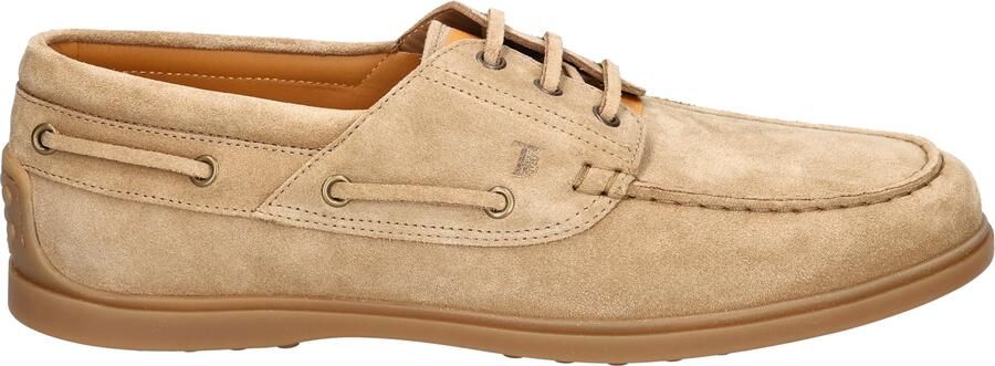 Tods Boat Shoe in Suede C801 Beige