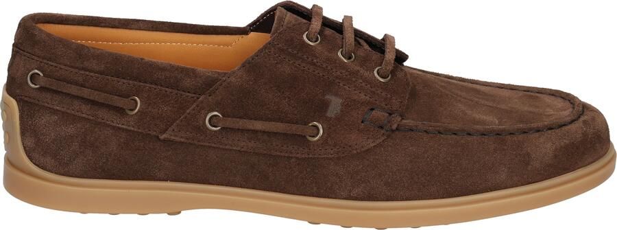 Tods Boat Shoe in Suede S611 Brown