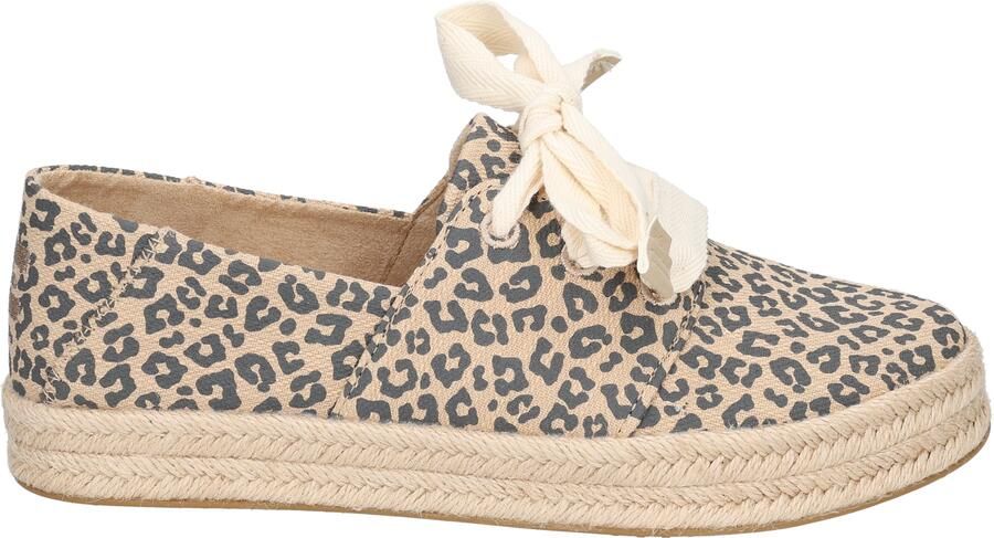 Toms Carolina Lace Up Oatmeal Small Leopard