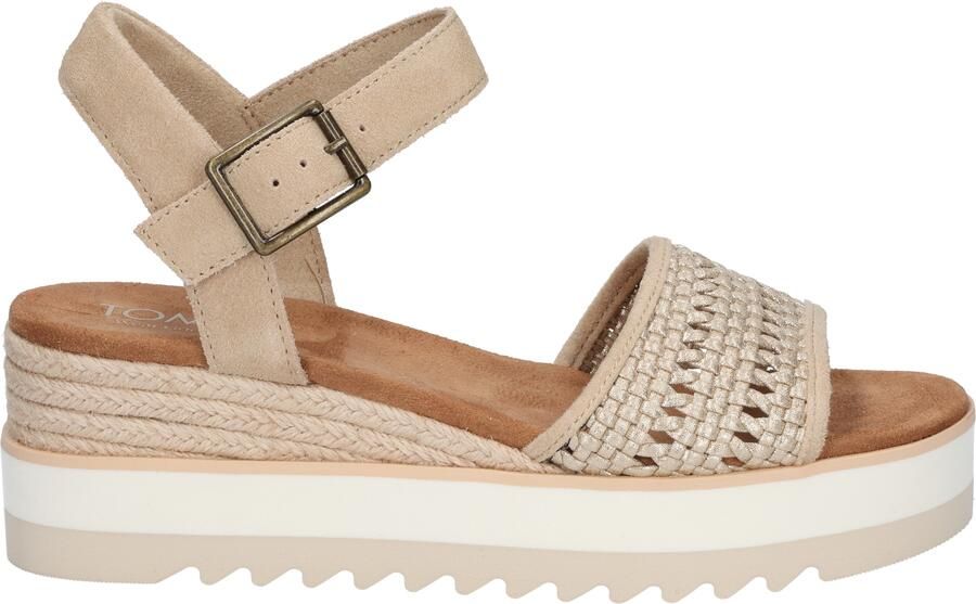TOMS Diana plateau sandalen sleehak Suede Dames