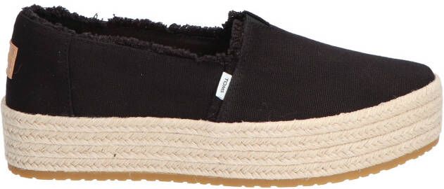 Toms Valencia 10019795 Black Canvas Espadrilles