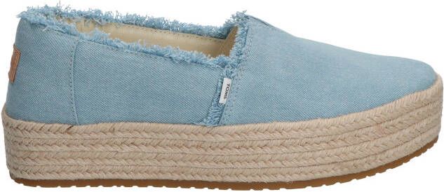 Toms Valencia 10019798 Pst Blu Washed Espadrilles