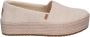 TOMS Valencia | Espadrilles met plateauzool Beige Textiel Espadrilles Dames - Thumbnail 4