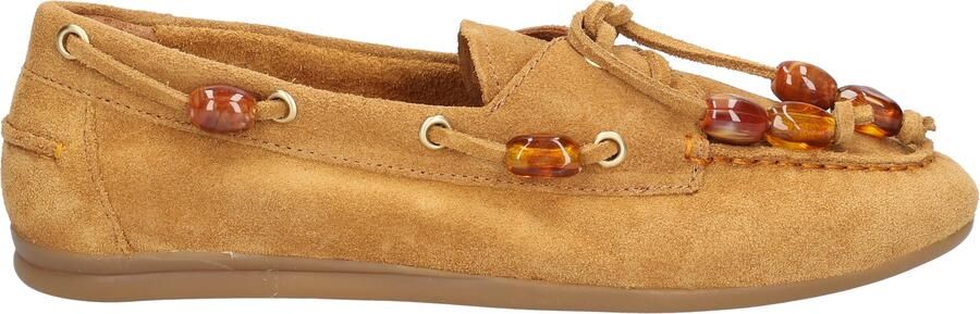 Toral shoes Nahua Suede Amber Stones Cognac