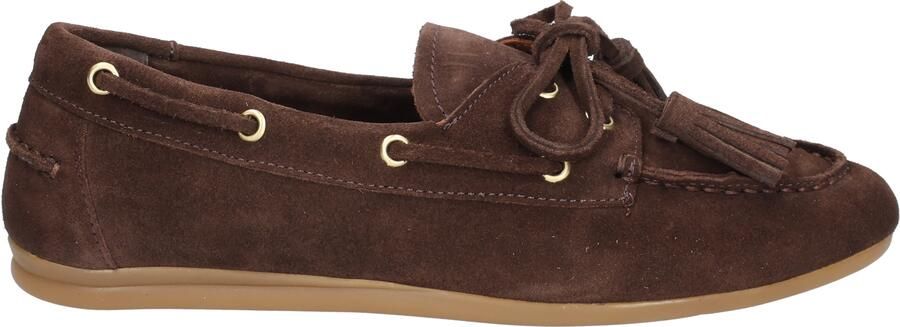 Toral shoes Shima Suede Moccasin Brown Gold