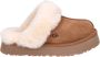 UGG Pantoffels Dames Sloffen Instappers Suède Harde zool Dichte hiel Disquette Cognac - Thumbnail 3