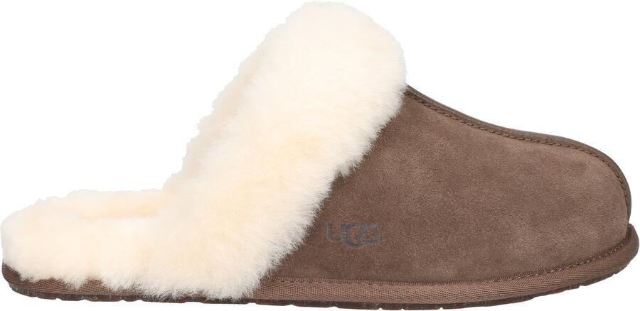 UGG Pantoffels Dames Sloffen Instappers Suède Harde zool Dichte hiel scufette II Bruin - Foto 5