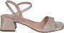 Unisa Metallic Leren Vierkante Zool Sandalen Gray Dames - Thumbnail 3